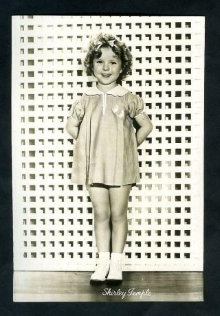 Vintage Shirley Temple Large Portrait Card 1930 