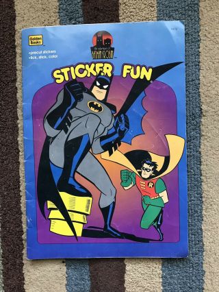 The Adventures Of Batman And Robin Sticker Fun Vintage Coloring Book