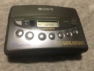 Vintage Sony Walkman Wm - Fx453 Cassette For Parts/repair (only Radio)
