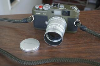 Voigtlander Bessa R2 Olive Green Camera With 75mm Heliar Immaculate