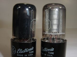 2 Vintage NOS GE 6V6GT 6V6 Smoked Glass Grey Plate Matched Amplifier Tube Pair 4