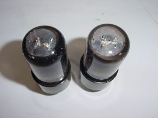 2 Vintage NOS GE 6V6GT 6V6 Smoked Glass Grey Plate Matched Amplifier Tube Pair 6