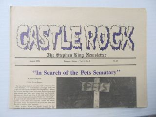 Stephen King - The Castle Rock Newsletter August 1986 Vol.  2 Number 8 - Sematary
