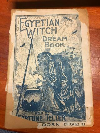 Egyptian Witch Dream Book Vintage Halloween Early 1900 