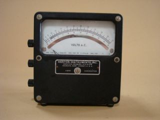 Vintage Weston Model 433 Volts Ac Meter 0 - 15.  0v,  30.  0v