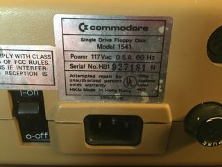 Commodore 64 Vic 20 Vintage 1541 Floppy Disk Drive & User 