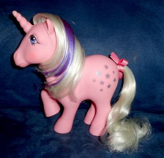 Rose: My Little Pony Vintage Unicorn Twilight 3 Near Glittery Symbols G1