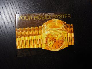 Vintage Rolex Your Rolex Oyster Booklet In English Version 579.  52 Year 1992 - 2000