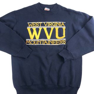 Vintage Vtg Sweatshirt Hoodie Size M Medium Ncaa Wvu College (39)