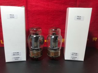 Pair Tung Sol 6550 Kt88 Solid Gray Plate Rca Branded Vacuum Tube