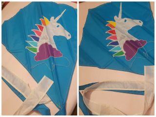 Vintage 1983 Spectra Star Kites Nylon Diamond Unicorn Kite Childrens Toys