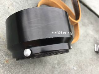 Nippon Kogaku Nikkor - P C 10.  5cm 1 2.  5 Leica Screw Mount w/10.  5 Finder OEM Cases 12
