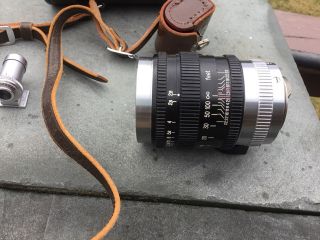 Nippon Kogaku Nikkor - P C 10.  5cm 1 2.  5 Leica Screw Mount w/10.  5 Finder OEM Cases 4