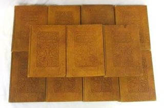 Vtg Colliers 1921 Encyclopedia 1 - 11 Complete Set & Home Study Question Guide