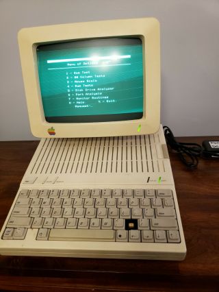 Apple Iic (2c) Computer With Monitor,  Carrying Case,  Games & Programs