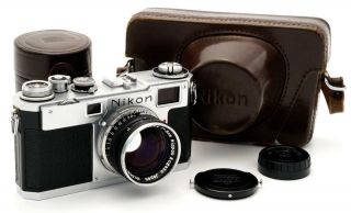 Nikon Rangefinder S2 Black Dial With Nikkor - S C 5cm F/1.  4