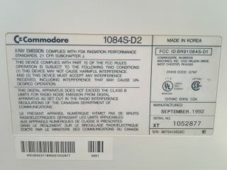 1992 Commodore 1084S - D2 Monitor 6