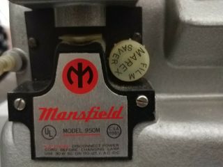 Mansfield Model 950 Film Splicer Viewer 8 & 16 MM vintage film editor,  lights up 3