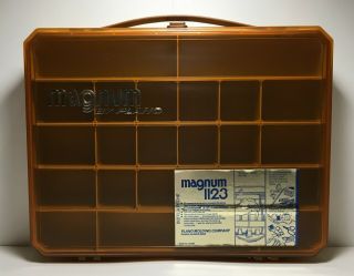 Vintage Plano Magnum 1123 Tackle Box 14.  75 " X 11.  25 " X 2.  5 "