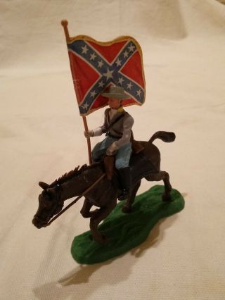Seven (7) vintage Britains Swoppet US Civil War Cavalry Figures - Confederate 3