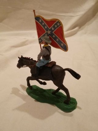 Seven (7) vintage Britains Swoppet US Civil War Cavalry Figures - Confederate 4