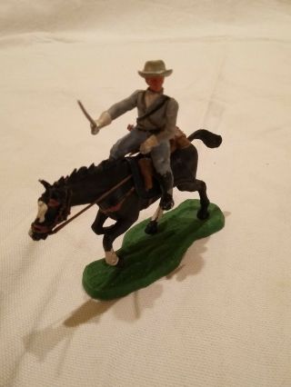 Seven (7) vintage Britains Swoppet US Civil War Cavalry Figures - Confederate 5