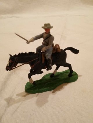 Seven (7) vintage Britains Swoppet US Civil War Cavalry Figures - Confederate 6