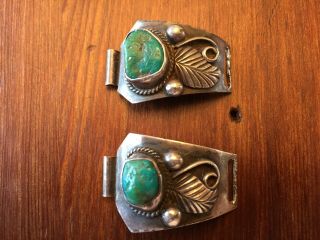 Vintage Turquoise Sterling Silver Ladies Watch Tips