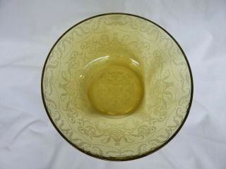 Vintage Amber Madrid Depression Glass Serving Bowl 91/2 "