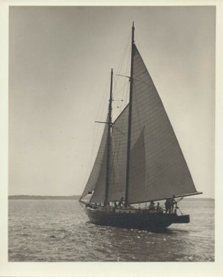 Vintage B W Photographs Of Sailboat - Set Of Two