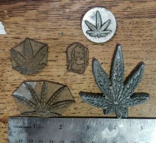 Vintage Marijuana Leaves And Job Man Leather Stamp Embossing Die Tool Stamping