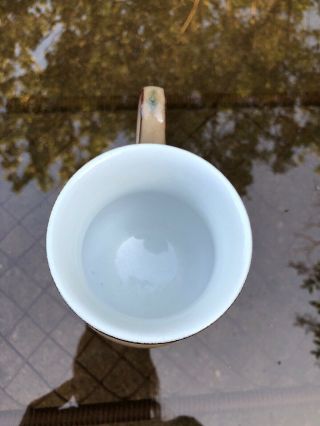 Denby Seville Brown Vintage Footed Mug Cup Circles Dots 4 5/8 
