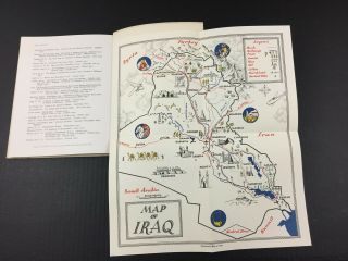 Vintage 1953 Iraq Today W/ Fold - Out Map Ministry Of Interior Baghdad King Faisal