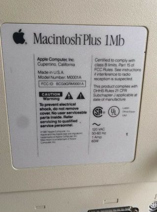 Apple Mcintosh Plus M0001A Computer And Accessories 8