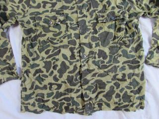 Vtg 60s Crown Duck Hunter Frogskin Camouflage Shirt Beo Gam Advisor Vietnam War 3