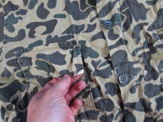 Vtg 60s Crown Duck Hunter Frogskin Camouflage Shirt Beo Gam Advisor Vietnam War 5