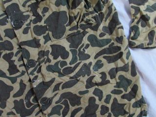 Vtg 60s Crown Duck Hunter Frogskin Camouflage Shirt Beo Gam Advisor Vietnam War 7