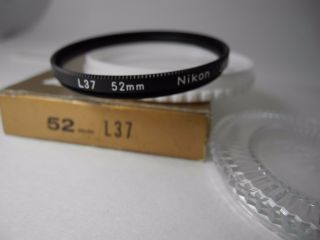 Nikon Vintage Nikon 52mm L37 Filter W/heavy Brass Rim,  Case/box Perfect Glass