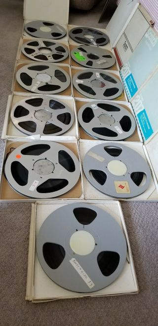 11 Reel To Reel Tapes.  7 Aluminum And 4 Plastic 10.  5 Inch Recorded Music.