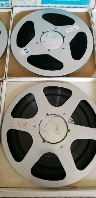 11 Reel to Reel Tapes.  7 Aluminum and 4 Plastic 10.  5 inch recorded music. 7