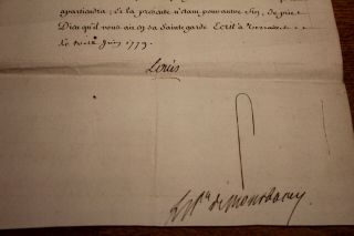 1779 French King Louis Xvi Signed Manuscript Military Order Versailles Curiosa