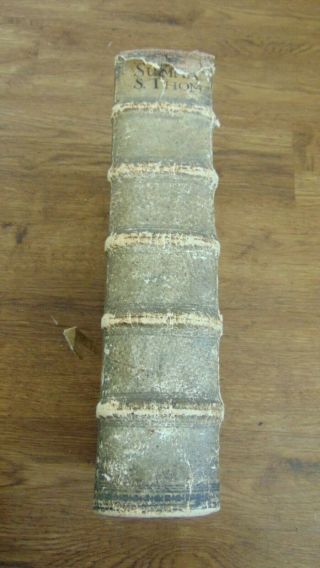 1663 V.  Large Vellum Summa Theologica S.  Thomae Aquinatis Complete In 3 Volumes