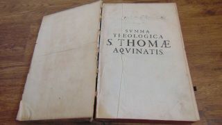 1663 V.  LARGE VELLUM SUMMA THEOLOGICA S.  THOMAE AQUINATIS COMPLETE IN 3 VOLUMES 6