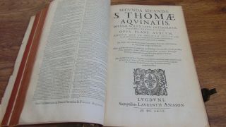 1663 V.  LARGE VELLUM SUMMA THEOLOGICA S.  THOMAE AQUINATIS COMPLETE IN 3 VOLUMES 8
