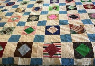 vintage hand pieced quilt top 4