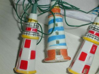 Vintage 2 Strings Of 10 Lighthouse Lights Each Rv Patio Of Party Lights