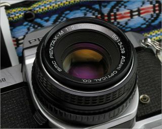 Vintage Film Camera PENTAX K1000 w/ Pentax - M Lens 1:2 50mm & Flash Sunpak 121C 5