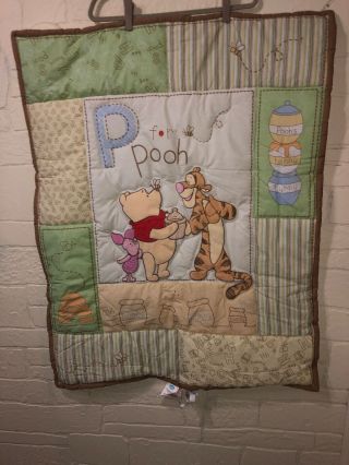 Vintage Winnie The Pooh Crib Comforter,  Baby.  1999 Piglet And Tigger Hunny