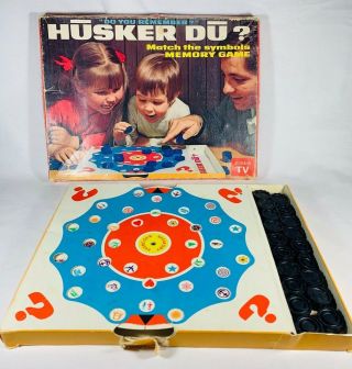 Picam 1970s Vintage Husker Du? Board Game Memory Matching 100 Complete