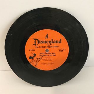 Walt Disney Productions Mickey Mouse And The Mouse Factory Vintage Record
